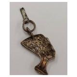 Intricately Designed Sterling Silver Queen Nefertiti Pendant