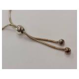 Italian Two Tone Sterling Silver Bracelet with Beads