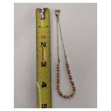 Italian Two Tone Sterling Silver Bracelet with Beads