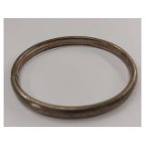 Vintage Sterling Silver Engraved Floral Bangle Bracelet