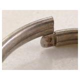 Vintage Sterling Silver Engraved Floral Bangle Bracelet