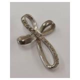 Elegant Cross Pendant with Stone Detailing