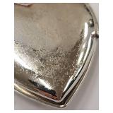 Sterling Silver Heart Locket Necklace .925 Mother of Pearl