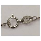 Sterling Silver Heart Locket Necklace .925 Mother of Pearl