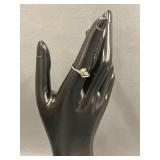 Vintage Sterling Silver Nature-Inspired Leaf & Berry Ring
