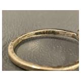 Vintage Sterling Silver Nature-Inspired Leaf & Berry Ring