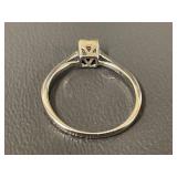 Sterling Silver Princess-Cut Cubic Zirconia Ring