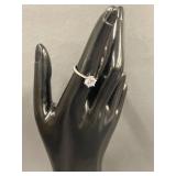Sterling Silver Solitaire Engagement Ring