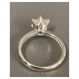 Sterling Silver Solitaire Engagement Ring