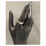 Sterling Silver Elegant Solitaire Ring in US Size 8