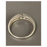 Sterling Silver Elegant Solitaire Ring in US Size 8