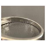 Sterling Silver Elegant Solitaire Ring in US Size 8