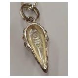 925 Sterling Silver Multi Color Stone Ice Cream Pendant Necklace
