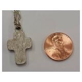Vintage Sterling Silver Cross Necklace