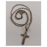 Elegant 925 Sterling Silver Cross Necklace