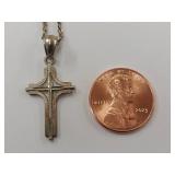 Elegant 925 Sterling Silver Cross Necklace