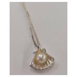 Sterling Silver Pearl Pendant Necklace