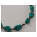 Vintage Turquoise Bead & Pendant Charm Bracelet
