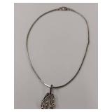 Sterling Silver Sandal Pendant on Italian Chain