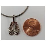 Sterling Silver Sandal Pendant on Italian Chain