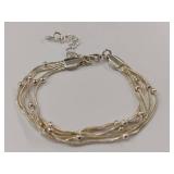 Elegant 925 Sterling Silver Multi-Strand Bracelet