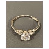 Elegant Solitaire Clear Stone Engagement Ring