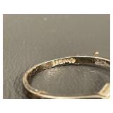Elegant Solitaire Clear Stone Engagement Ring