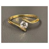 Solitaire Engagement Ring Sterling Silver