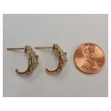 Elegant Gold-Tone Sterling Silver Earrings