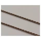 Vintage Italian Sterling Silver Rope Chain