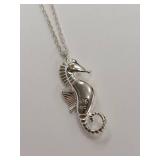 925 Silver Seahorse Pendant Necklace
