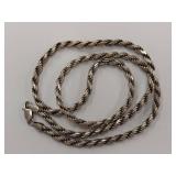 Italian 925 Silver Rope Chain Necklace