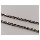 Italian 925 Silver Rope Chain Necklace