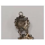 Vintage 925 Silver Bracelet with Multicolor Cabochons