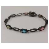 Italian Multi Color Stone Bracelet Elegant Colors - Magnetic