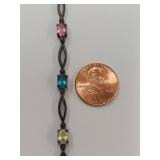 Italian Multi Color Stone Bracelet Elegant Colors - Magnetic