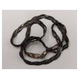 Vintage Italian 925 Sterling Silver Twisted Chain Necklace