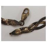 Vintage Italian 925 Sterling Silver Twisted Chain Necklace