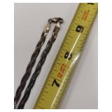 Vintage Italian 925 Sterling Silver Twisted Chain Necklace