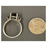 Sterling Silver Gemstone Ring Sz 6