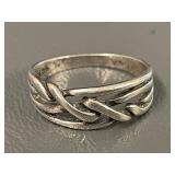 Sterling Silver Twisted Knot Ring