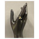 Sterling Silver Ring with Yellow Gemstones