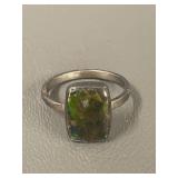 Vintage Silver Opal Ring Size 9.25