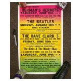 Age Unknown-Concert Poster: The Beatles, Kinks, Hermits