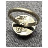 Vintage Sterling Silver 925 Abalone Ring Mexico Size 4.75