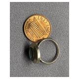 Vintage Sterling Silver 925 Abalone Ring Mexico Size 4.75
