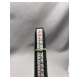 Vintage Style Sterling Silver 925 Ring with Green Bead Size 2.5