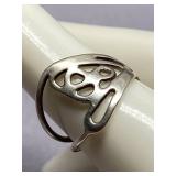 Vintage Abstract Sterling Silver 925 Ring Size 4.5