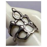 Vintage Sterling Silver 925 Openwork Statement Ring