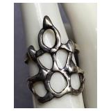 Vintage Sterling Silver 925 Openwork Statement Ring